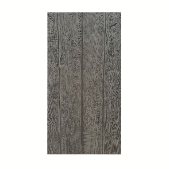 Panou decorativ 3D, imitatie lemn, ultraușor, Naimeed D7605, pentru interior și exterior,120x60x1cm, Gri