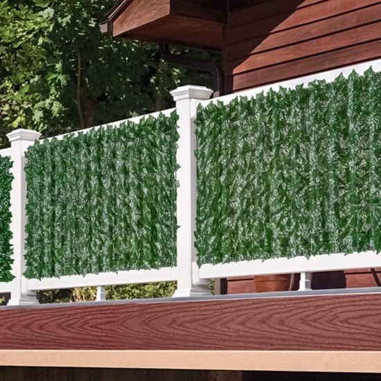 Plasa gard, frunze artificiale, Naimeed D7219, paravan pentru balcon, terasa si gard, 100x300 cm, Verde Plasa gard, frunze artificiale, Naimeed D7219, paravan pentru balcon, terasa si gard, 100x300 cm, Verde