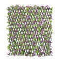 Paravan verde artificial, extensibil, Naimeed D5572, Verde/Mov