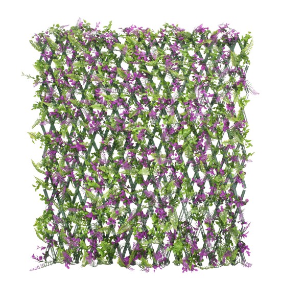 Paravan verde artificial, extensibil, Naimeed D5572, Verde/Mov