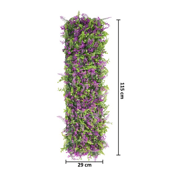 Paravan verde artificial, extensibil, Naimeed D5572, Verde/Mov