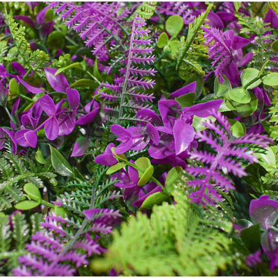 Paravan verde artificial, extensibil, Naimeed D5572, Verde/Mov