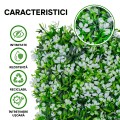 Panou din plante artificiale, cu frunze, Naimeed D5895, Alb-Verde, 600x400mm Panou din plante artificiale, cu frunze, Naimeed D5895, Alb-Verde, 600x400mm