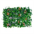 Panou din plante artificiale, cu frunze si flori, Naimeed D5898, Verde-Mov, 600x400mm Panou din plante artificiale, cu frunze si flori, Naimeed D5898, Verde-Mov, 600x400mm