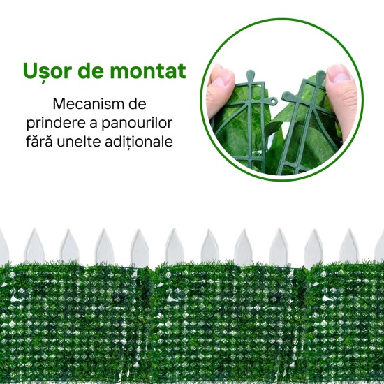 Panou din plante artificiale, cu gazon, Naimeed D5904, Verde, 600x400mm Panou din plante artificiale, cu gazon, Naimeed D5904, Verde, 600x400mm