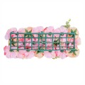 Panou din plante artificiale cu flori, Naimeed D5905, Roz, 250x100mm