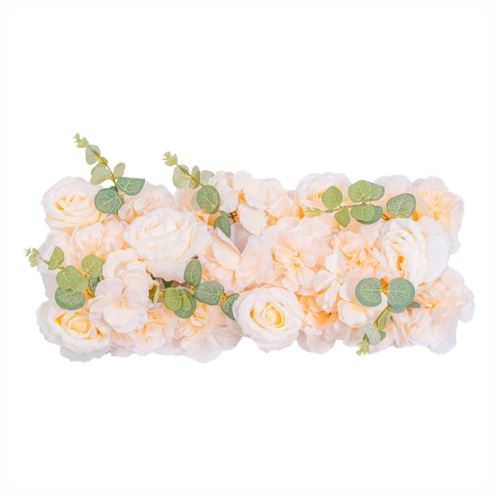 Panou din plante artificiale cu flori, Naimeed D5906, Roz Deschis, 250x100mm