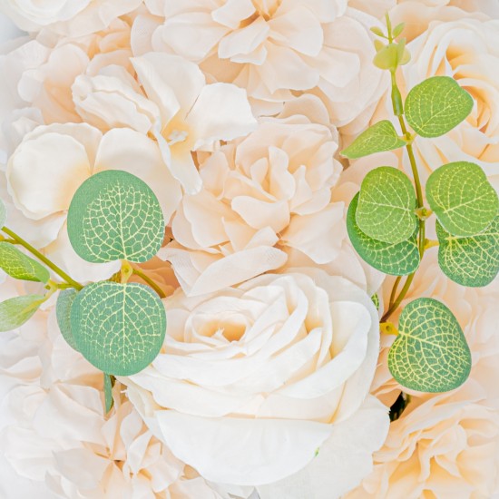 Panou din plante artificiale cu flori, Naimeed D5906, Roz Deschis, 250x100mm