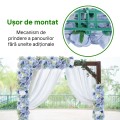 Panou din plante artificiale cu flori, Naimeed D5908, Albastru, 250x100mm Panou din plante artificiale cu flori, Naimeed D5908, Albastru, 250x100mm