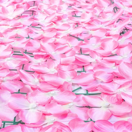 Plasa gard, flori artificiale, Naimeed D5961, paravan pentru balcon, terasa si gard, Roz, 1000x3000mm