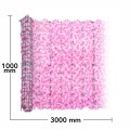 Plasa gard, flori artificiale, Naimeed D5961, paravan pentru balcon, terasa si gard, Roz, 1000x3000mm