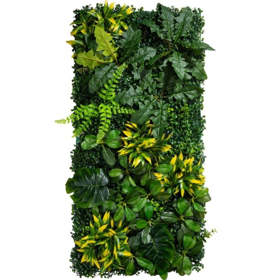 Panou din plante artificiale, cu frunze, Naimeed D7205, Verde, 50x100cm