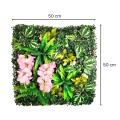 Panou din plante artificiale, cu frunze, Naimeed D7217, Verde, 50X50 cm Panou din plante artificiale, cu frunze, Naimeed D7217, Verde, 50X50 cm