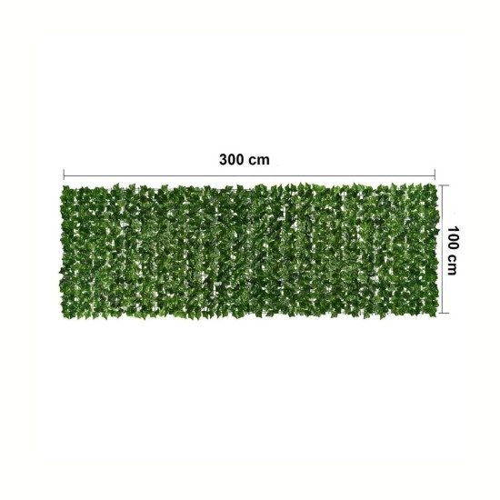 Plasa gard, frunze artificiale, Naimeed D7219, paravan pentru balcon, terasa si gard, 100x300 cm, Verde Plasa gard, frunze artificiale, Naimeed D7219, paravan pentru balcon, terasa si gard, 100x300 cm, Verde