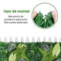 Panou din plante artificiale, cu frunze, Naimeed D7224, Verde, 40x60 cm Panou din plante artificiale, cu frunze, Naimeed D7224, Verde, 40x60 cm