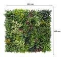 Panou din plante artificiale,cu frunze, Naimeed D7431, Multicolor, 100x100 cm