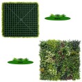 Panou din plante artificiale,cu frunze, Naimeed D7431, Multicolor, 100x100 cm