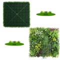 Panou din plante artificiale,cu frunze, Naimeed D7434, Multicolor, 100x100 cm