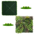 Panou din plante artificiale,cu frunze, Naimeed D7437, Multicolor, 100x100 cm