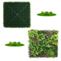 Panou din plante artificiale,cu frunze, Naimeed D7438, Multicolor, 100x100 cm
