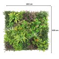 Panou din plante artificiale,cu frunze, Naimeed D7439, Multicolor, 100x100 cm