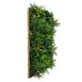 Aranjament decorativ, de perete, cu ramă din aluminiu și plante artificiale Naimeed D7469, Dimensiuni 50x100 cm