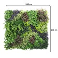 Panou din plante artificiale,cu frunze, Naimeed D7478, Multicolor, 100x100 cm