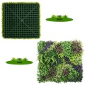 Panou din plante artificiale,cu frunze, Naimeed D7478, Multicolor, 100x100 cm