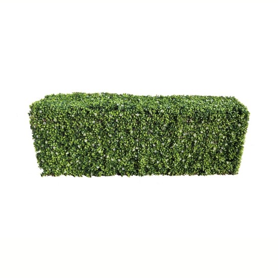 Gard din plante artificiale/ imitatie gard viu, cu structura din metal, Naimeed D7458, dimensiuni 158x56x33cm