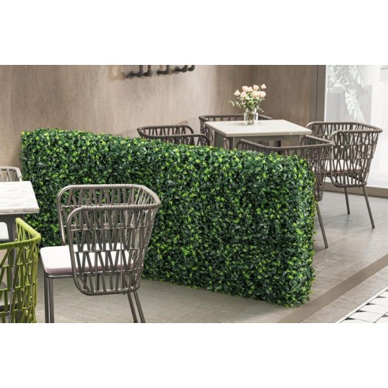 Gard din plante artificiale/ imitatie gard viu, cu structura din metal, Naimeed D7457, dimensiuni 206x105x33cm