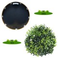Aranjament decorativ, de perete, cu ramă din aluminiu și plante artificiale Naimeed D7451, diametru 50 cm