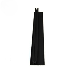 Set 3 profile cu canel, pentru imbinarea panourilor cristal carbon si carbune de bambus, Naimeed D6289, aluminiu, 300x0.5cm, Negru