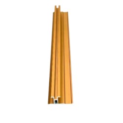 Set 3 profile cu canel, pentru imbinarea panourilor cristal carbon si carbune de bambus, Naimeed D6290, aluminiu, 300x0.5cm, Auriu