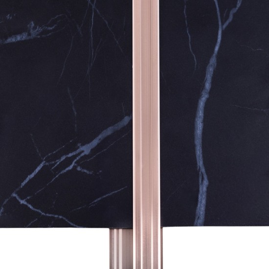 Set 3 profile cu canel, pentru imbinarea panourilor cristal carbon si carbune de bambus, Naimeed D6291, aluminiu, 300x0.5cm, Bronz