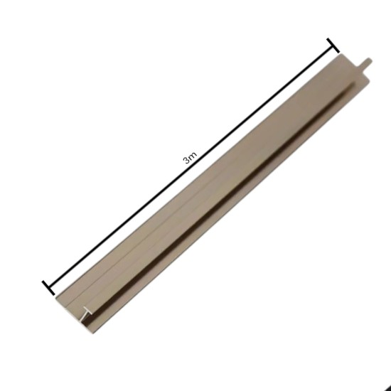Set 3 profile tip H, pentru imbinarea panourilor cristal carbon si carbune de bambus, Naimeed D6300, aluminiu, 300x0.5cm, Bronz Set 3 profile tip H, pentru imbinarea panourilor cristal carbon si carbune de bambus, Naimeed D6300, aluminiu, 300x0.5cm, Bronz