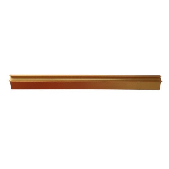 Set 3 profile de colt exterior, ascutit, pentru imbinarea panourilor cristal carbon si carbune de bambus, Naimeed D6332, aluminiu, 300x0.5cm, Auriu