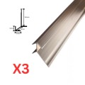 Set 3 profile de colt exterior, ascutit, pentru imbinarea panourilor cristal carbon si carbune de bambus, Naimeed D6333, aluminiu, 300x0.5cm, Bronz Set 3 profile de colt exterior, ascutit, pentru imbinarea panourilor cristal carbon si carbune de bambus, Naimeed D6333, aluminiu, 300x0.5cm, Bronz
