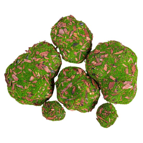 Set 6 x Pietre decorative din polistiren, aspect natural, usor de curatat, Naimeed D6528