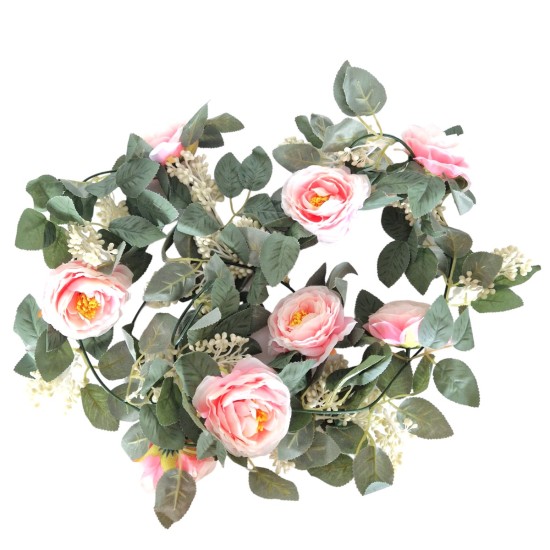 Planta artificiala curgatoare cu flori, Naimeed D4866, Roz, 2m Planta artificiala curgatoare cu flori, Naimeed D4866, Roz, 2m