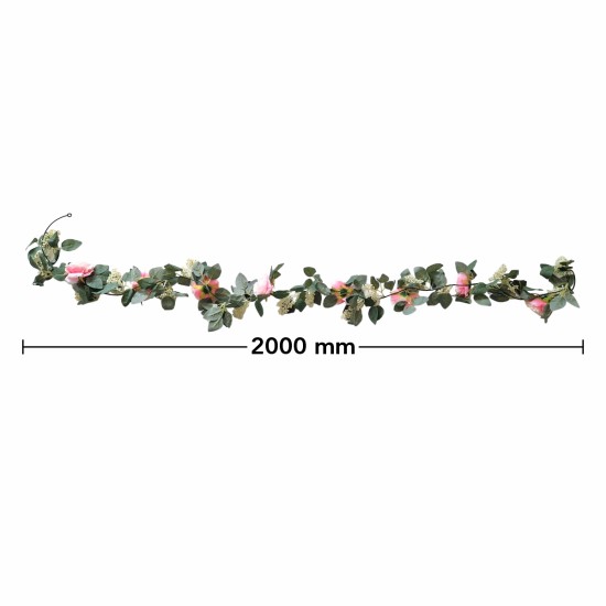 Planta artificiala curgatoare cu flori, Naimeed D4866, Roz, 2m Planta artificiala curgatoare cu flori, Naimeed D4866, Roz, 2m