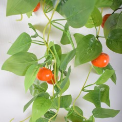 Planta artificiala curgatoare, inaltime 100cm, Naimeed D5015, model mandarina, Portocaliu