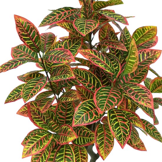 Planta artificiala, Croton Magnificent fara ghiveci, Naimeed D5608, 110x75 cm, Rosu Planta artificiala, Croton Magnificent fara ghiveci, Naimeed D5608, 110x75 cm, Rosu