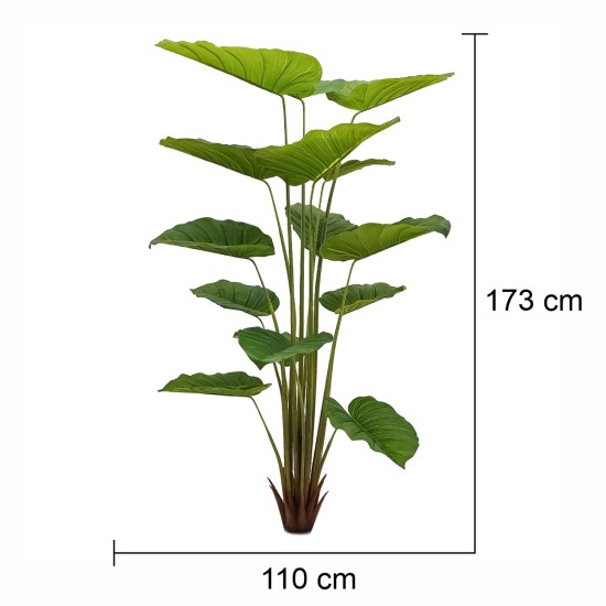 Planta artificiala, Colocasia Gigantea fara ghiveci, Naimeed D5613, 173x110 cm, Verde
