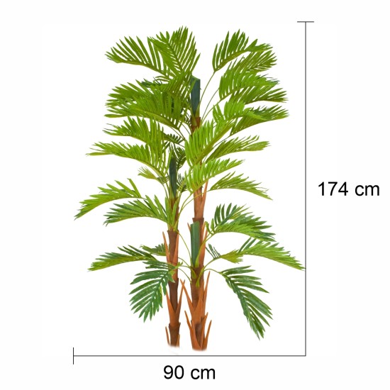 Copac artificial, Areca fara ghiveci, Naimeed D5616, 174x90 cm, Verde