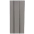 Set 5 panouri decorative, riflaj WPC, cu 6 caneluri, Naimeed D6221, 260x17x1.8cm, Gri deschi