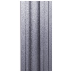Set 5 panouri decorative, riflaj WPC, Naimeed D6228, 260x18x1.8cm, Gri metalizat