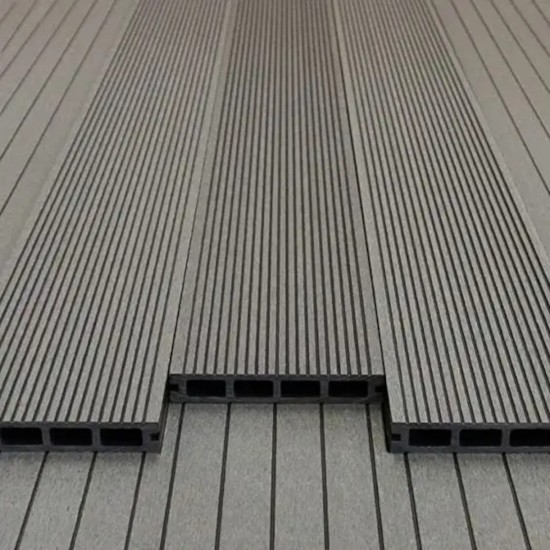 Pardoseala decking terasa din compozit WPC, Naimeed D6464, 290x14.6x2.5cm, Gri