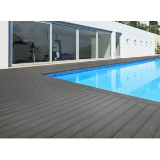 Pardoseala decking terasa din compozit WPC, Naimeed D6465, 290x14.6x2.5cm, Negru