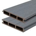 Placa de gard 3D, din compozit de lemn si plastic WPC, Naimeed D6474, 180x15,5x2.4cm, Gri
