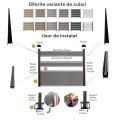 Placa de gard 3D, din compozit de lemn si plastic WPC, Naimeed D6472, 180x15,5x2.4cm, Visiniu